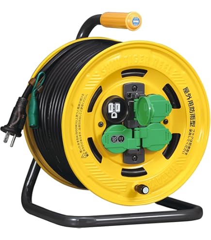 Amazon.co.jp: 日動工業 コードリール 防塵型ドラム 100V FW-E53 : DIY